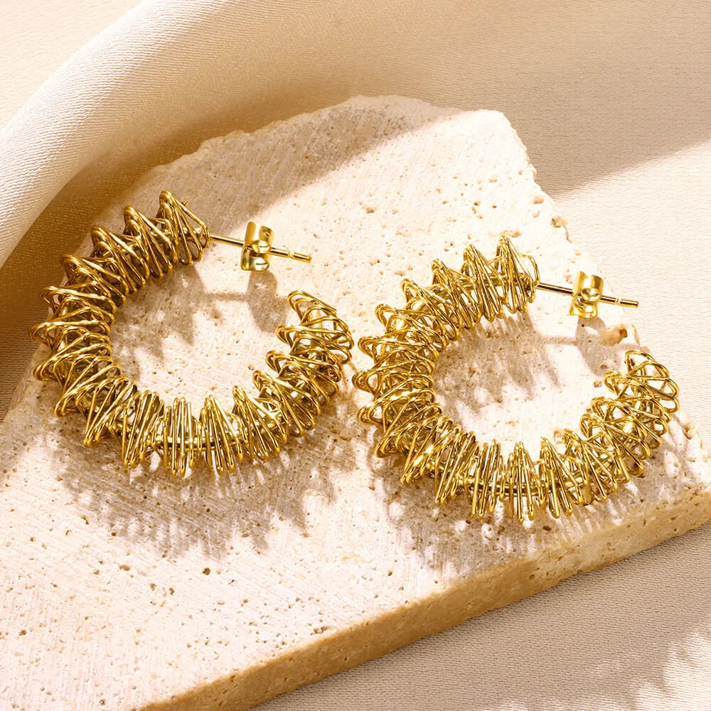 Vintage Springs C-Coil Earrings