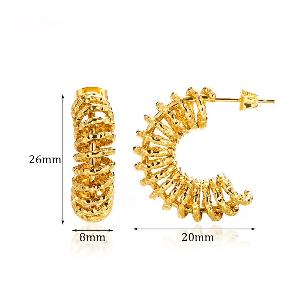 Vintage Springs C-Coil Earrings
