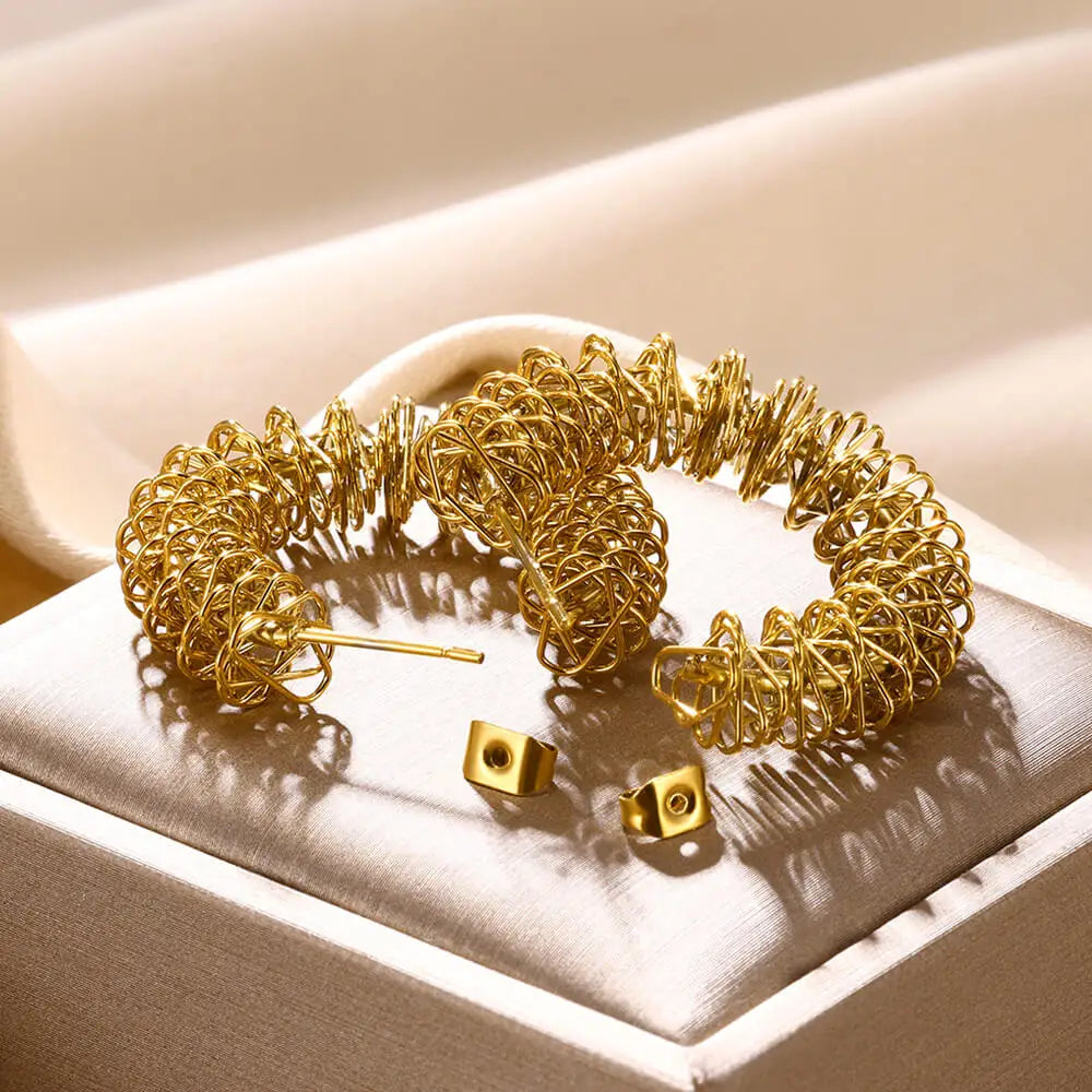 Vintage Springs C-Coil Earrings