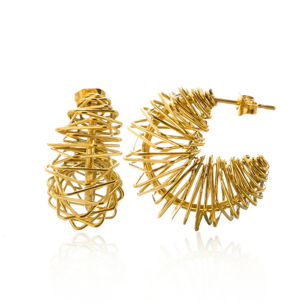 Vintage Springs C-Coil Earrings