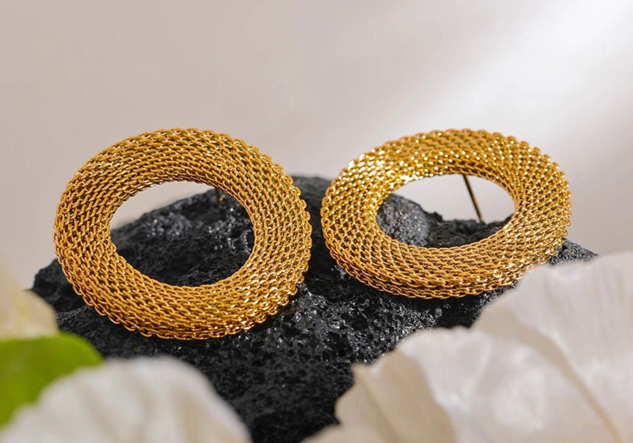 Round Mesh Earrings