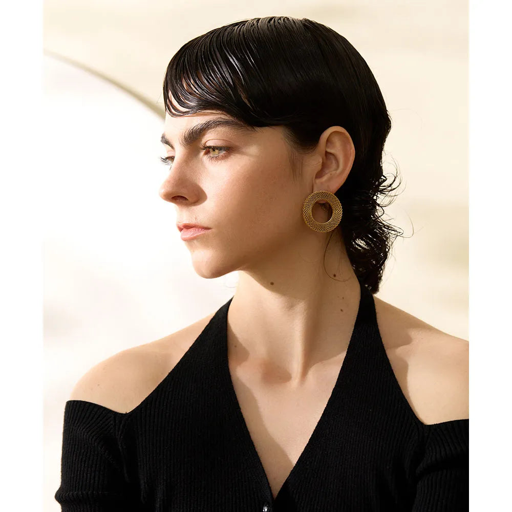 Round Mesh Earrings