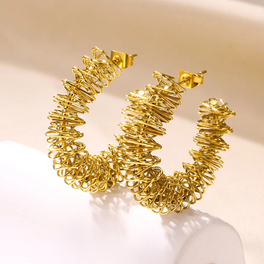 Vintage Springs C-Coil Earrings
